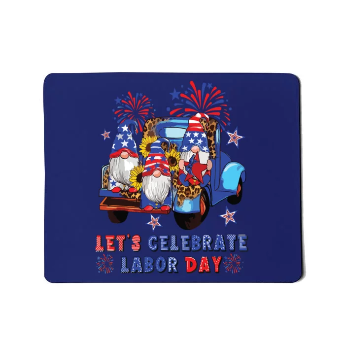 Funny Gnomes Gnomies Happy Labor Day Party American Flag Mousepad