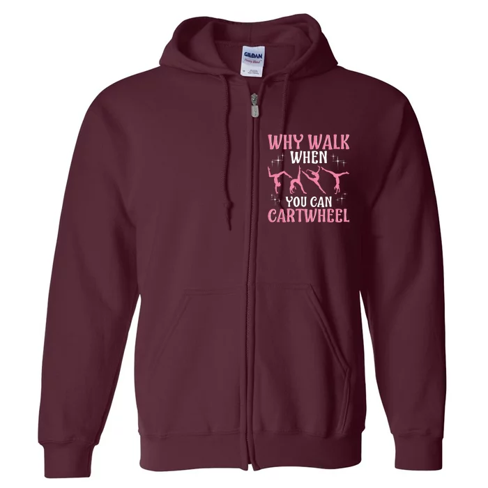 Funny Gymnastics Gymnast Gift For Cool Cartwheel Full Zip Hoodie