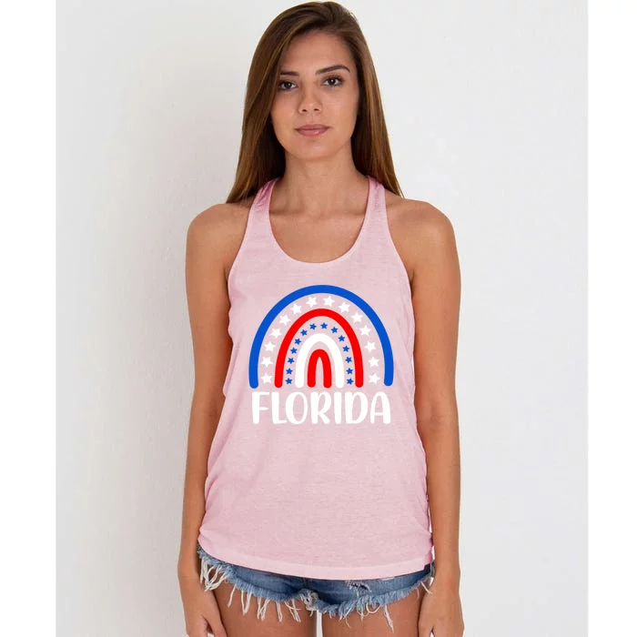 Florida Great Gift I Love Florida Usa Gift Women's Knotted Racerback Tank