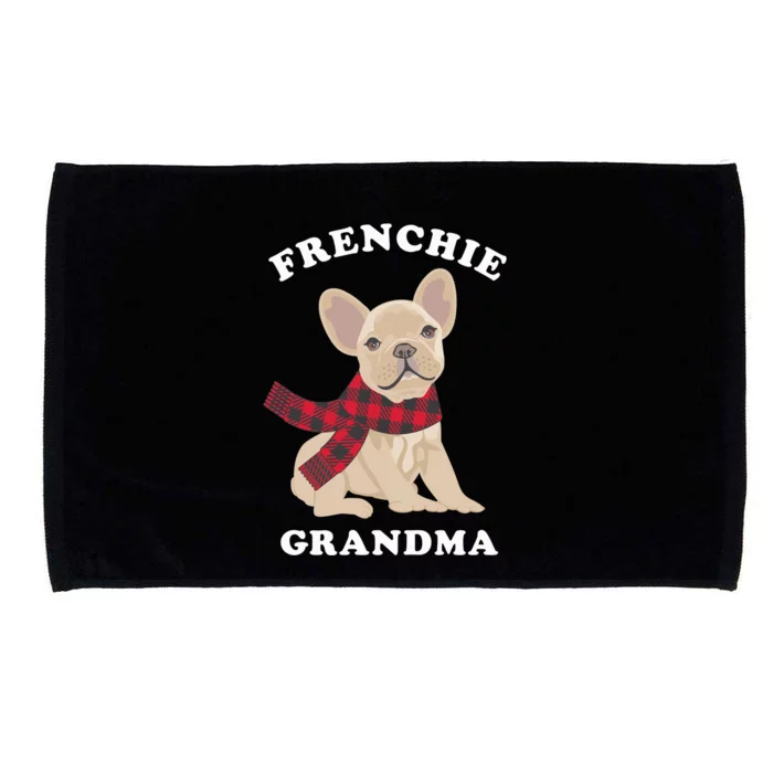 Frenchie Grandma Gift French Bulldog Xmas Family Matching Gift Microfiber Hand Towel