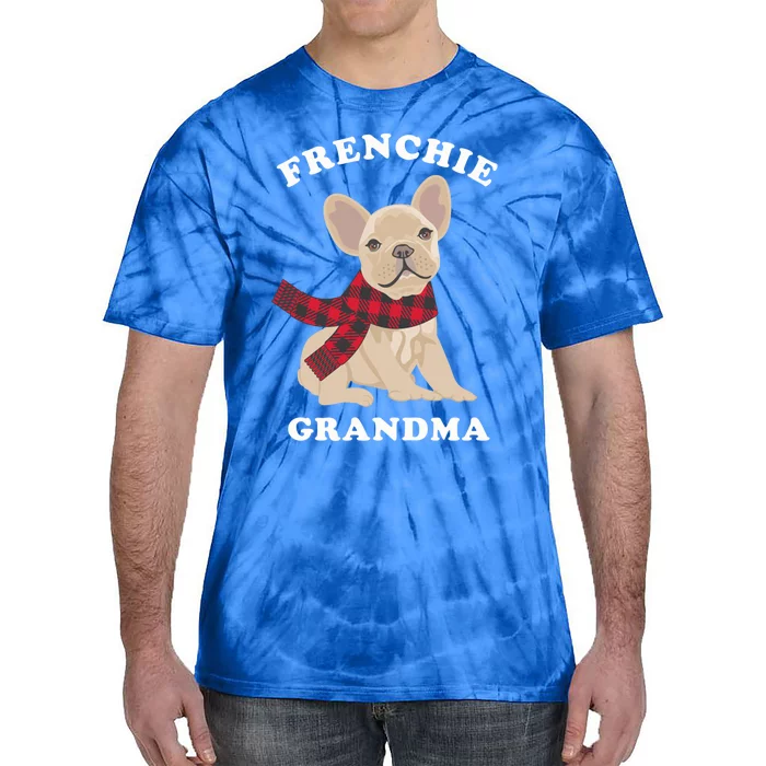 Frenchie Grandma Gift French Bulldog Xmas Family Matching Gift Tie-Dye T-Shirt