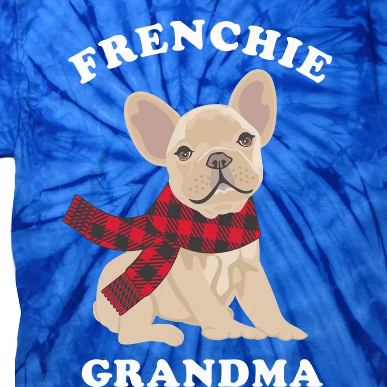 Frenchie Grandma Gift French Bulldog Xmas Family Matching Gift Tie-Dye T-Shirt