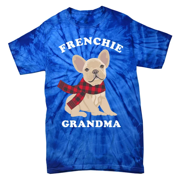 Frenchie Grandma Gift French Bulldog Xmas Family Matching Gift Tie-Dye T-Shirt