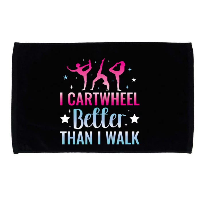 Funny Gymnastics Gymnast Cartwheel Gift Microfiber Hand Towel