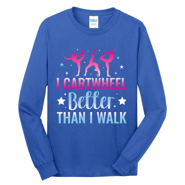 Funny Gymnastics Gymnast Cartwheel Gift Tall Long Sleeve T-Shirt