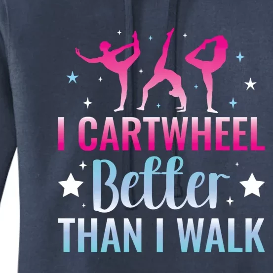 Funny Gymnastics Gymnast Cartwheel Gift Women's Pullover Hoodie