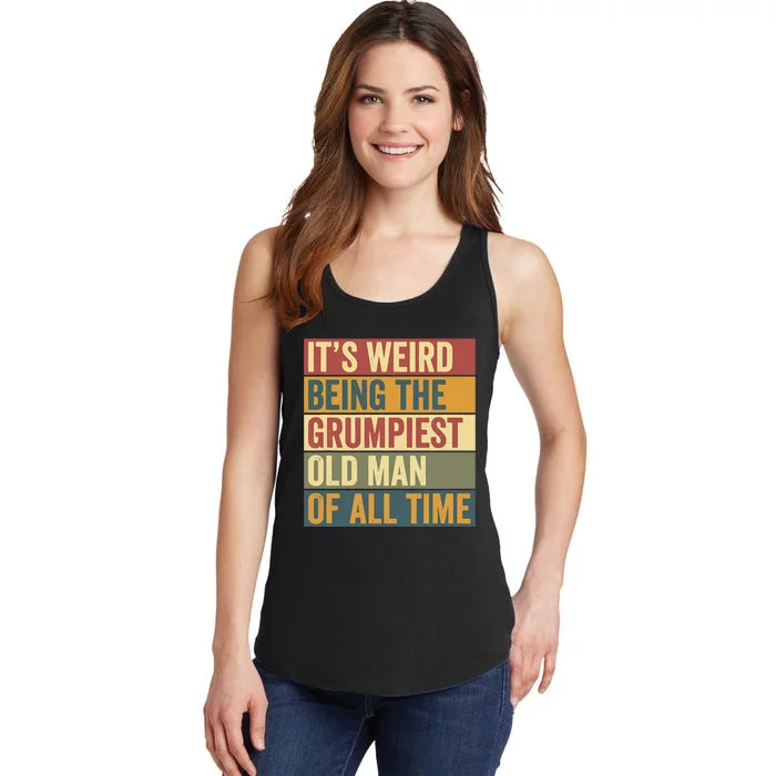 Funny Grumpiest Grumpy Old Man Ladies Essential Tank