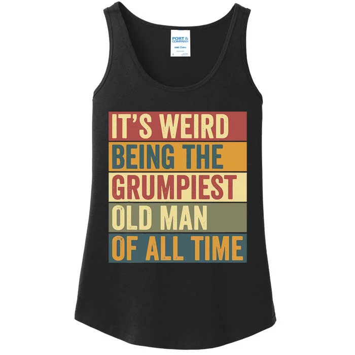 Funny Grumpiest Grumpy Old Man Ladies Essential Tank