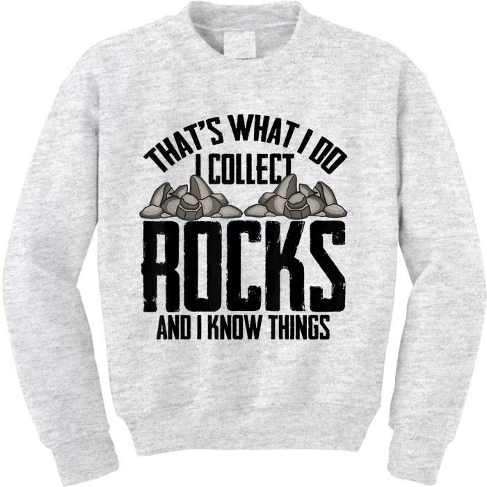 Funny Geology Gift Cool Rock Collecting Geologist Kids Sweatshirt