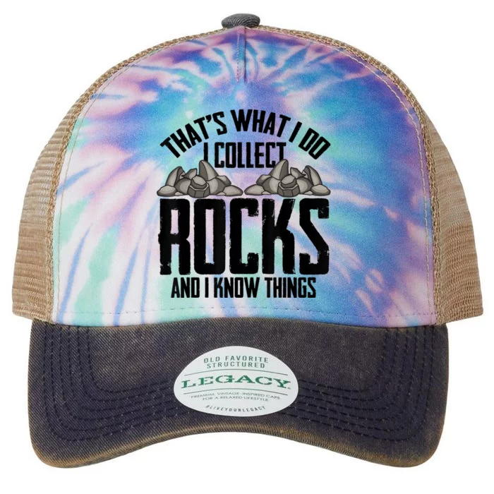 Funny Geology Gift Cool Rock Collecting Geologist Legacy Tie Dye Trucker Hat