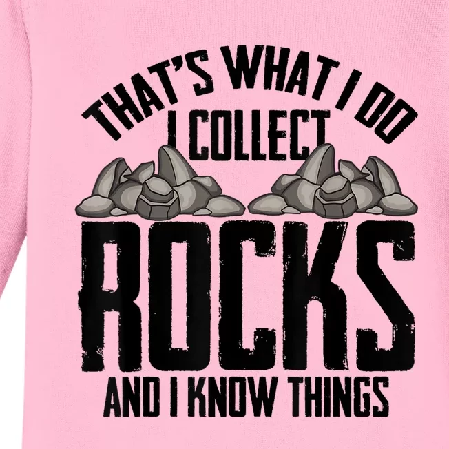 Funny Geology Gift Cool Rock Collecting Geologist Baby Long Sleeve Bodysuit