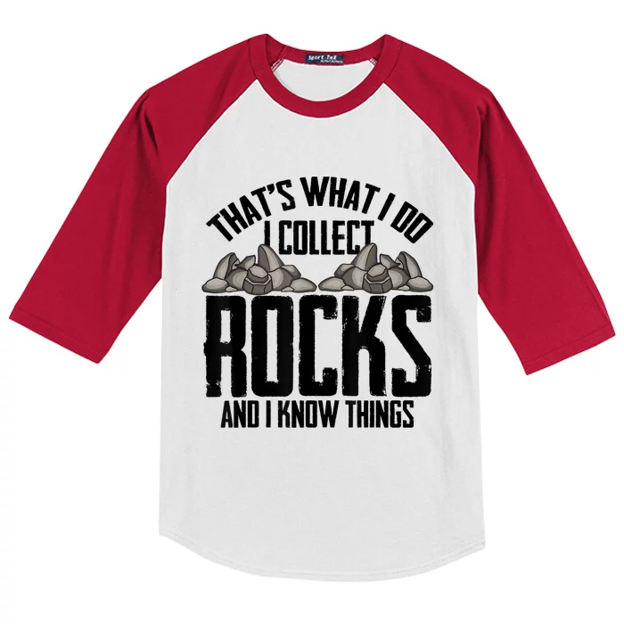 Funny Geology Gift Cool Rock Collecting Geologist Kids Colorblock Raglan Jersey