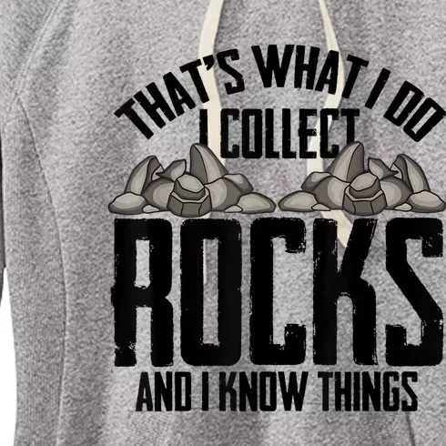 Funny Geology Gift Cool Rock Collecting Geologist Women's Fleece Hoodie