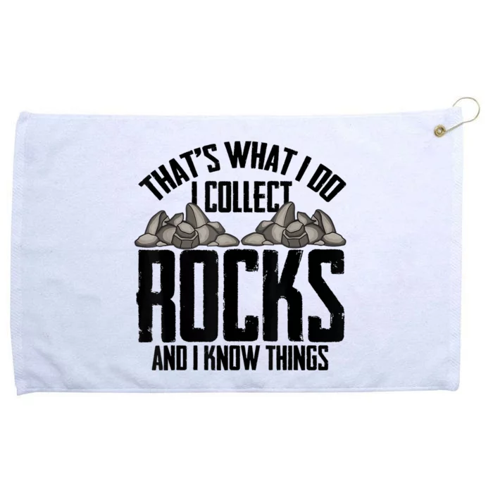 Funny Geology Gift Cool Rock Collecting Geologist Grommeted Golf Towel