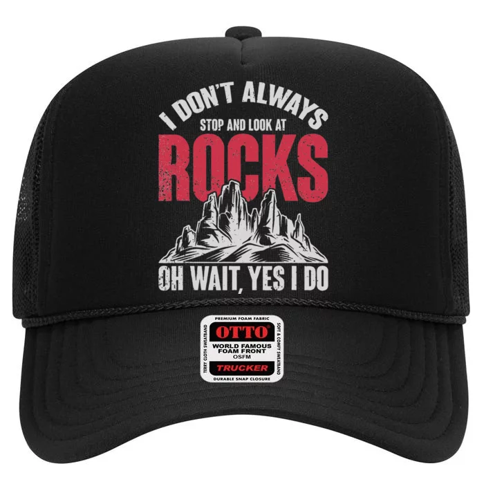 Funny Geologist Gift Professor Rock Collector Geology High Crown Mesh Trucker Hat