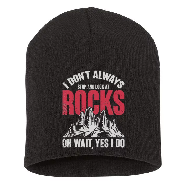 Funny Geologist Gift Professor Rock Collector Geology Short Acrylic Beanie