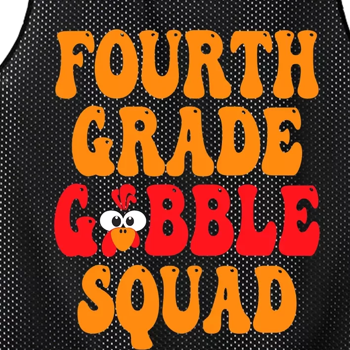 Fourth Grade Gobble Squad Thanksgiving 4th Grade Teachers Mesh Reversible Basketball Jersey Tank