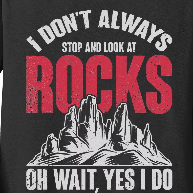 Funny Geologist Gift Professor Rock Collector Geology Kids Long Sleeve Shirt