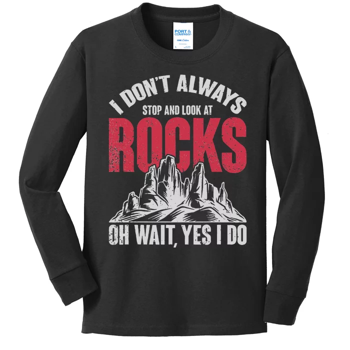 Funny Geologist Gift Professor Rock Collector Geology Kids Long Sleeve Shirt