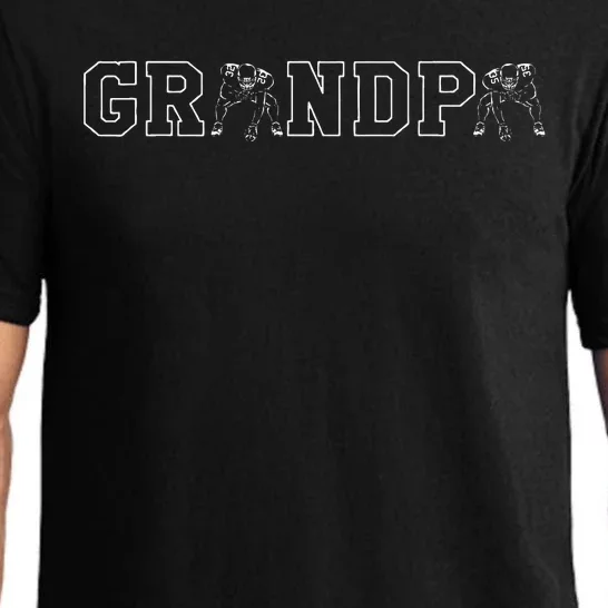 Football Grandpa Gramps Grandparents Day Tackle Coach Pajama Set