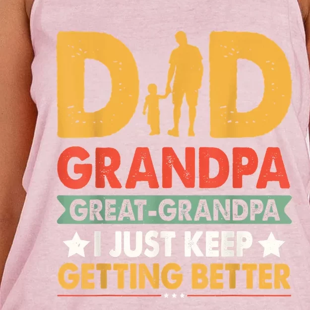 Funny Great Grandpa For Fathers Day Women's Knotted Racerback Tank