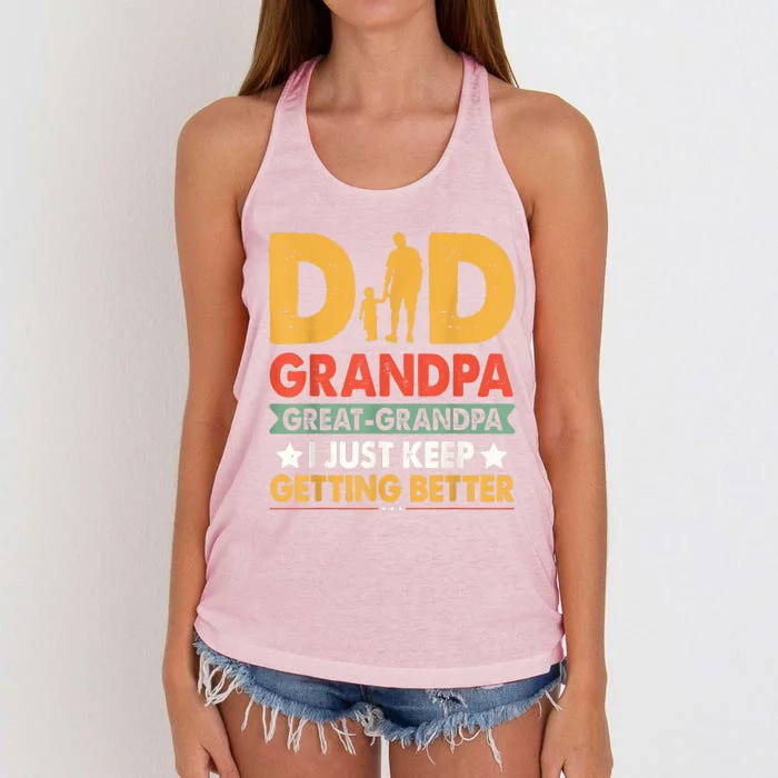 Funny Great Grandpa For Fathers Day Women's Knotted Racerback Tank