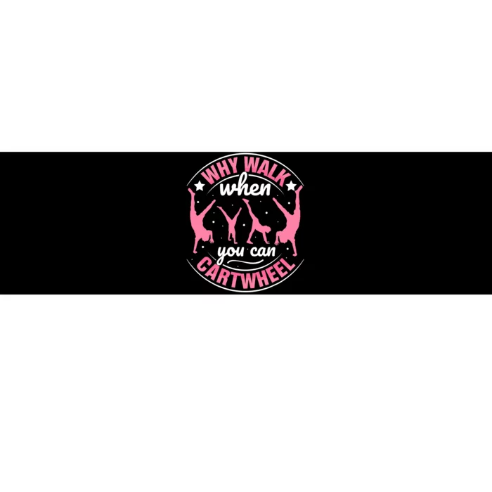 Funny Gymnastics Gymnast Parkour Girls Wo Cool Cartwheel Bumper Sticker