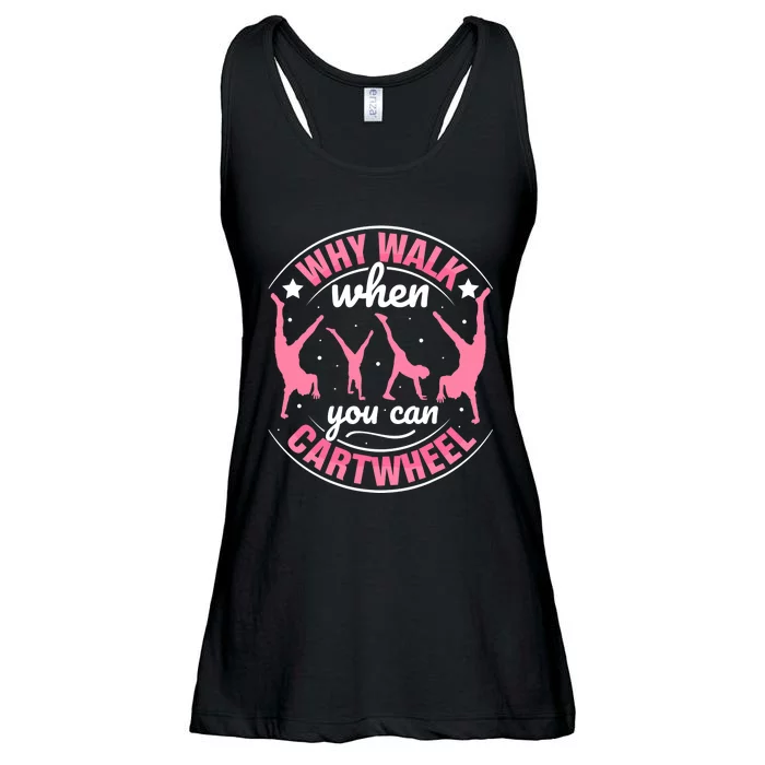 Funny Gymnastics Gymnast Parkour Girls Wo Cool Cartwheel Ladies Essential Flowy Tank