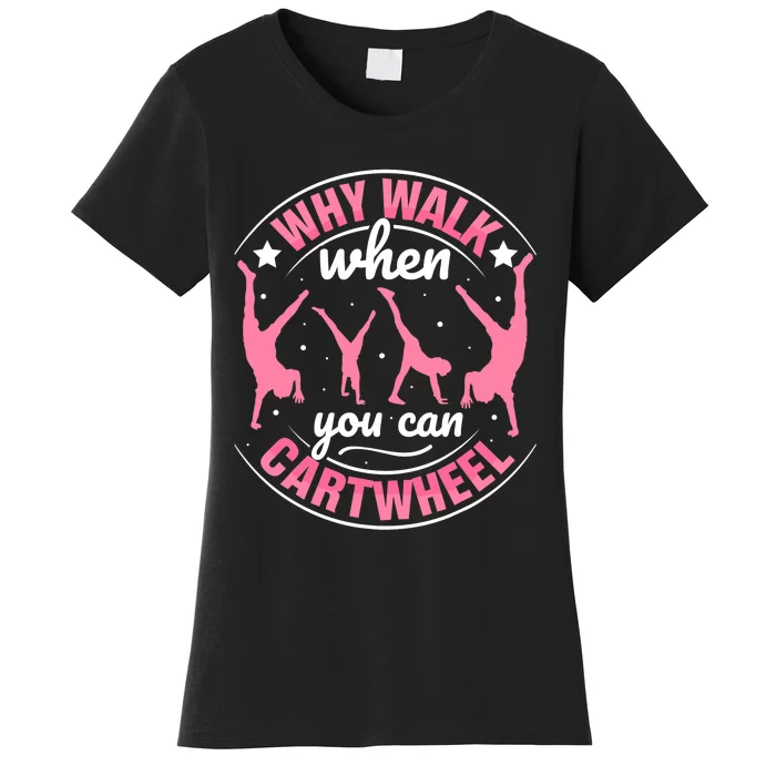 Funny Gymnastics Gymnast Parkour Girls Wo Cool Cartwheel Women's T-Shirt