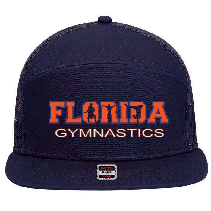 Florida Gymnastics Girl Tumbling Gear Gymnast Aerobic Dance 7 Panel Mesh Trucker Snapback Hat