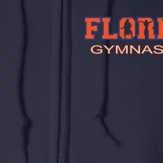 Florida Gymnastics Girl Tumbling Gear Gymnast Aerobic Dance Full Zip Hoodie