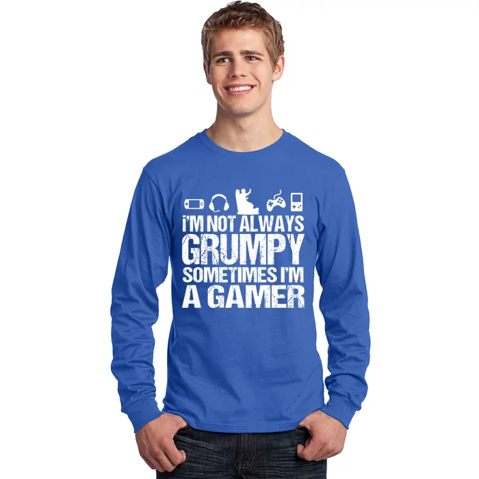 Funny Gaming Grandpa Funny Retired Papa Meaningful Gift Long Sleeve Shirt