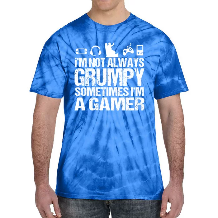 Funny Gaming Grandpa Funny Retired Papa Meaningful Gift Tie-Dye T-Shirt