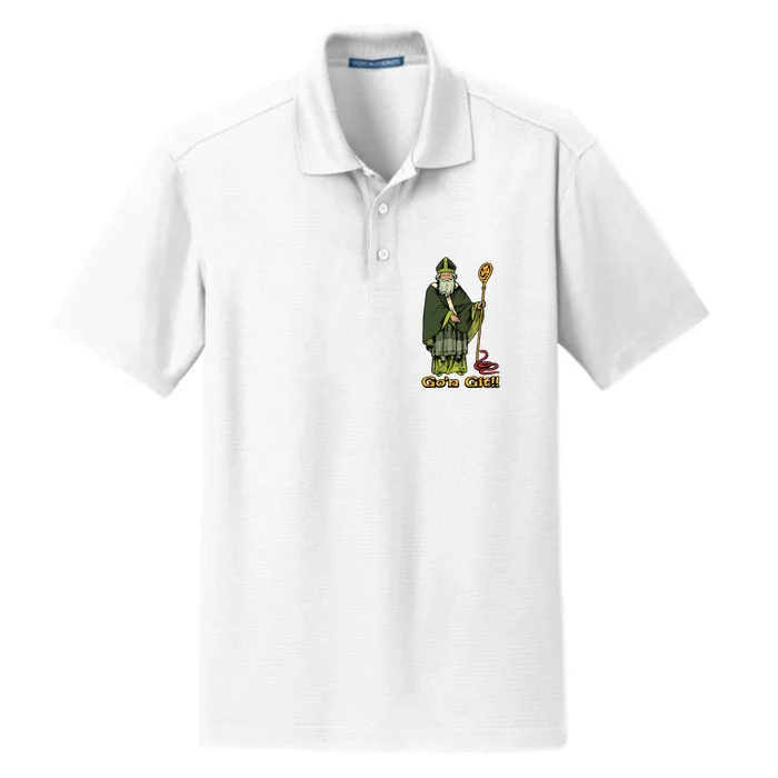 Funny Gon Git St Patrick Dry Zone Grid Performance Polo