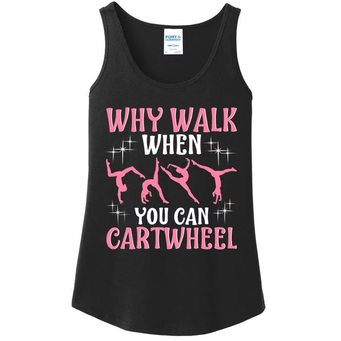 Funny Gymnastics Gymnast Gift For Girls Wo Cool Cartwheel Ladies Essential Tank