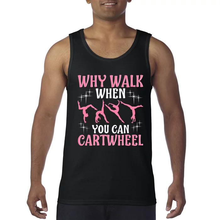 Funny Gymnastics Gymnast Gift For Girls Wo Cool Cartwheel Tank Top