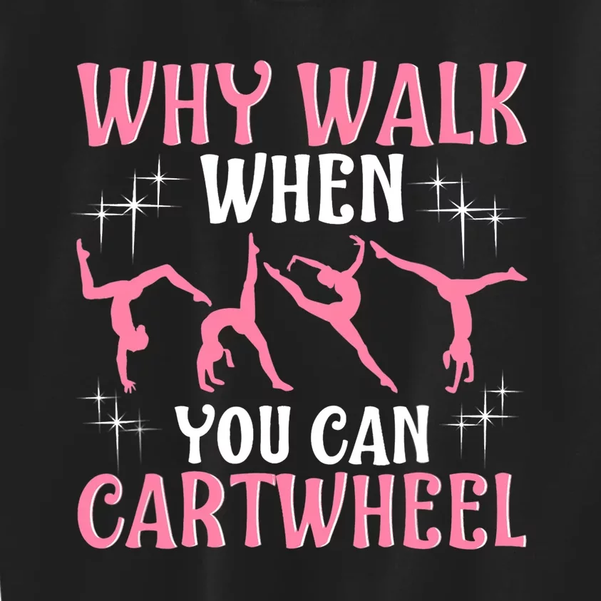 Funny Gymnastics Gymnast Gift For Girls Wo Cool Cartwheel Kids Sweatshirt