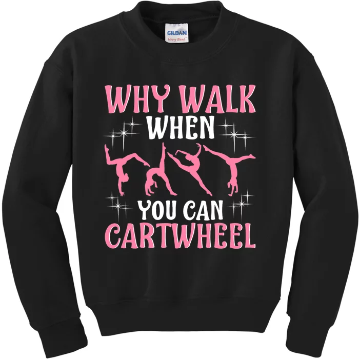 Funny Gymnastics Gymnast Gift For Girls Wo Cool Cartwheel Kids Sweatshirt