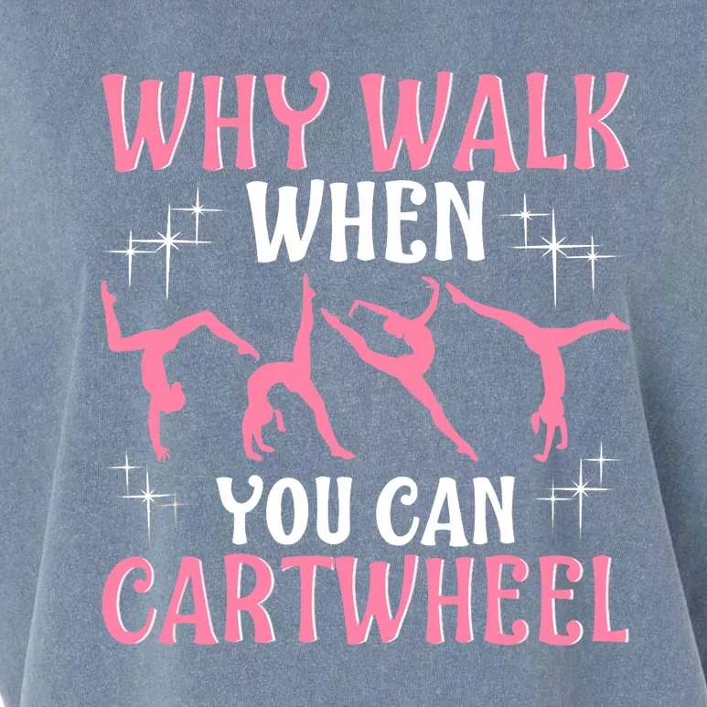 Funny Gymnastics Gymnast Gift For Girls Wo Cool Cartwheel Garment-Dyed Women's Muscle Tee