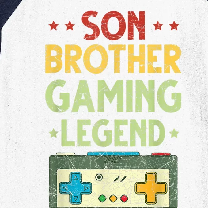 Funny Gaming Gamer Brother Video Game Gift Baseball Sleeve Shirt