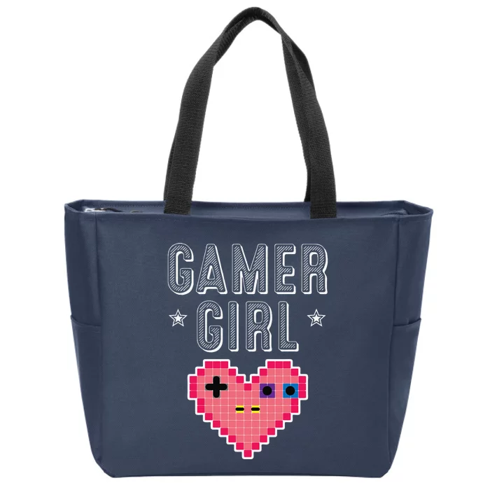 Funny Gamer Girl Gift Cute Video Games Player Women Cutens Zip Tote Bag