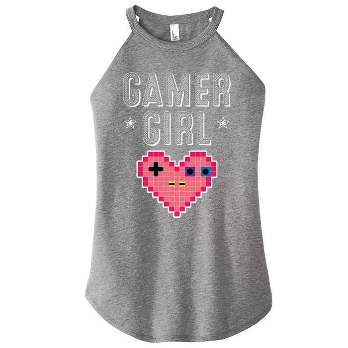 Funny Gamer Girl Gift Cute Video Games Player Women Cutens Women’s Perfect Tri Rocker Tank