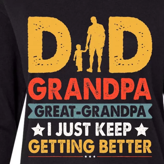 Funny Great Grandpa For Fathers Day Dad From Son Daughter Womens Cotton Relaxed Long Sleeve T-Shirt