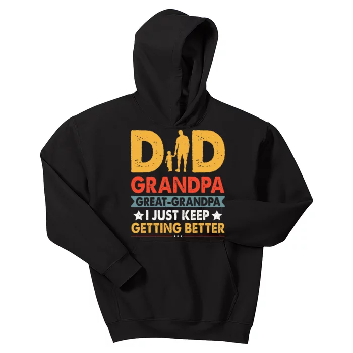 Funny Great Grandpa For Fathers Day Dad From Son Daughter Kids Hoodie