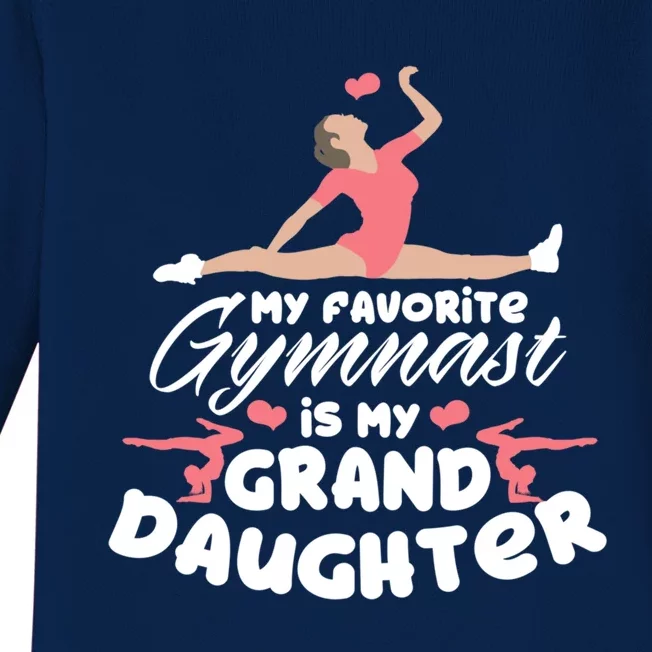 Favorite Gymnast Granddaughter Gymnastics Grandma Cute Gift Baby Long Sleeve Bodysuit