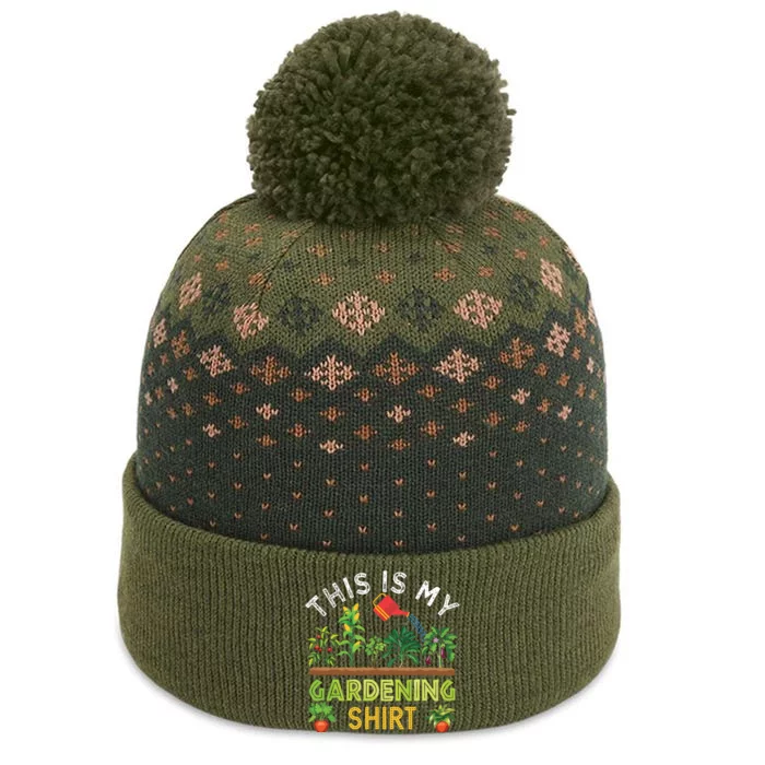 Funny Gardener Gift Plants Lover This Is My Gardening The Baniff Cuffed Pom Beanie