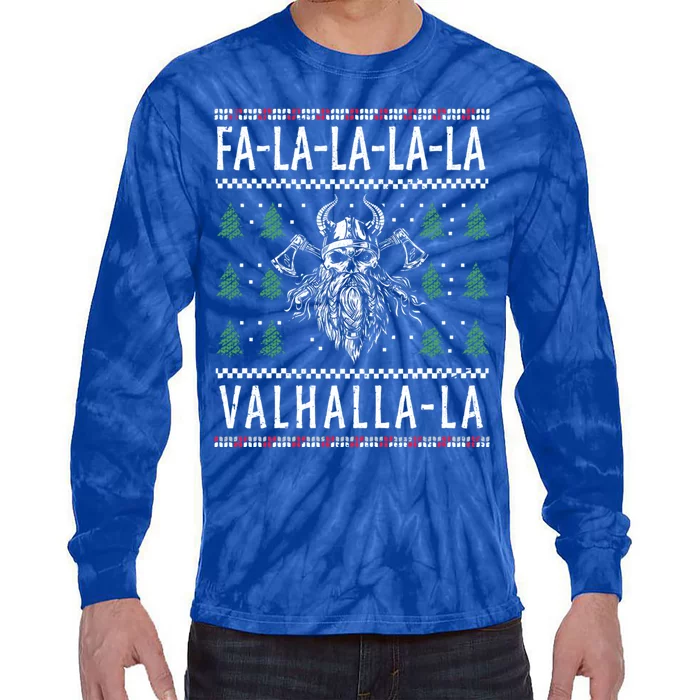 Facool Giftlacool Giftlacool Giftla Valhallacool Giftla Viking God Ugly Christma Tie-Dye Long Sleeve Shirt