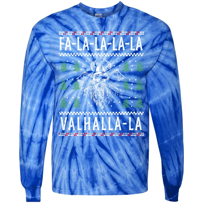 Facool Giftlacool Giftlacool Giftla Valhallacool Giftla Viking God Ugly Christma Tie-Dye Long Sleeve Shirt