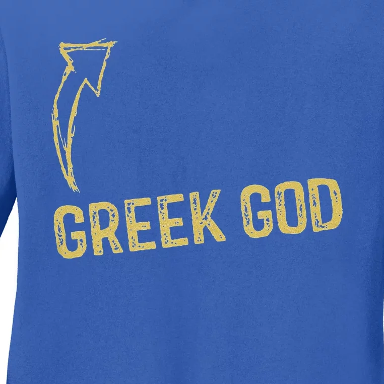 Funny Greek God Halloween Costume Funny Humor Ladies Long Sleeve Shirt