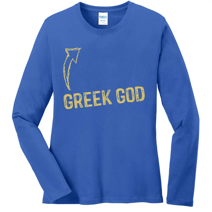 Funny Greek God Halloween Costume Funny Humor Ladies Long Sleeve Shirt